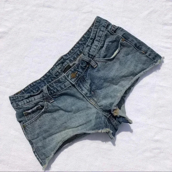 Mossimo Supply Co. Pants - Mossimo Blue Denim Low Rise Short Shorts 6/28